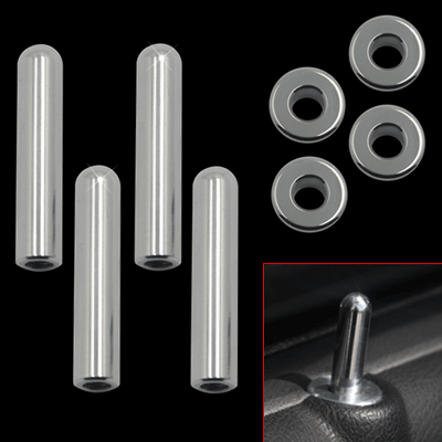 Polished Billet Door Lock Kit 02-up Jeep, Chrysler, Dodge 4DR - Click Image to Close